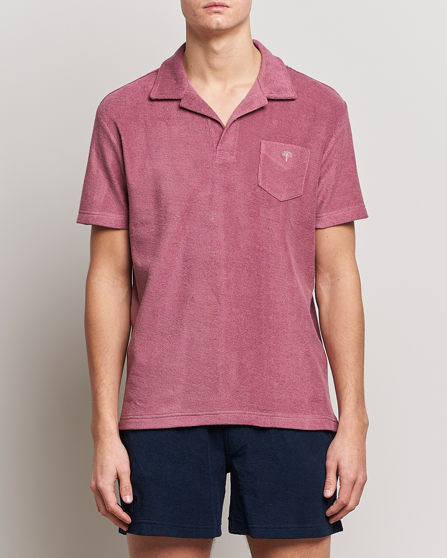 Herr | Pikéer | OAS | Short Sleeve Terry Polo Dusty Plum