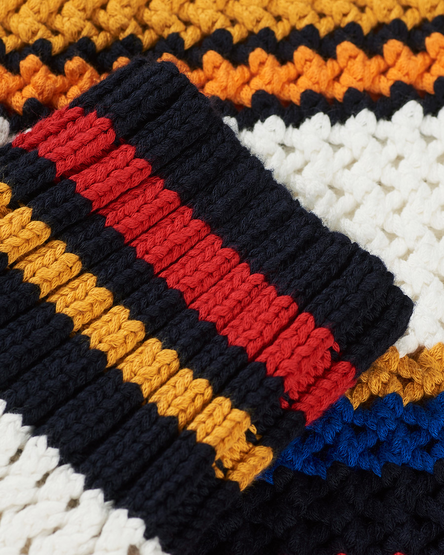 Herre | Trøjer | GANT | Open Knit Stripe Crew Neck Multi