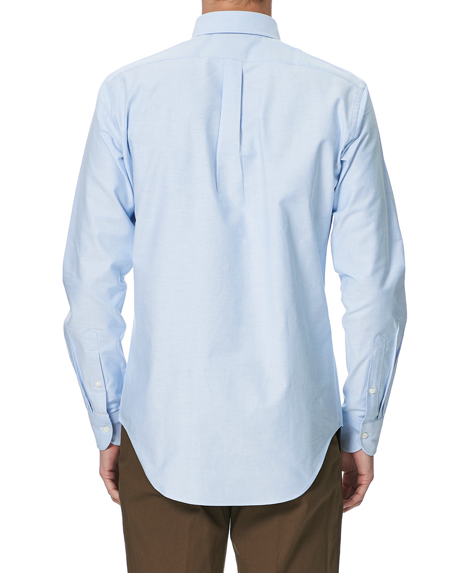 Herre | Skjorter | Kamakura Shirts | Slim Fit Oxford Button Down Shirt Light Blue