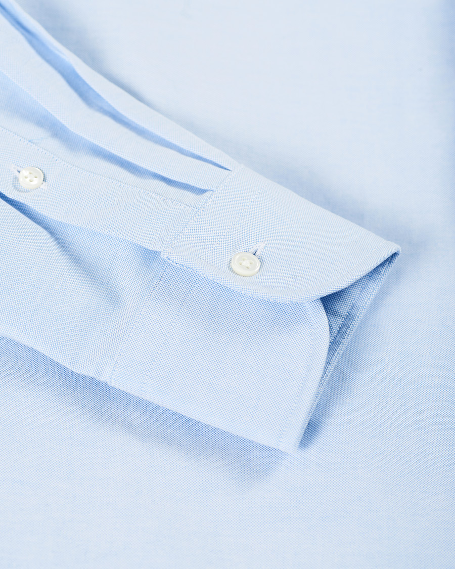 Herre | Skjorter | Kamakura Shirts | Slim Fit Oxford Button Down Shirt Light Blue