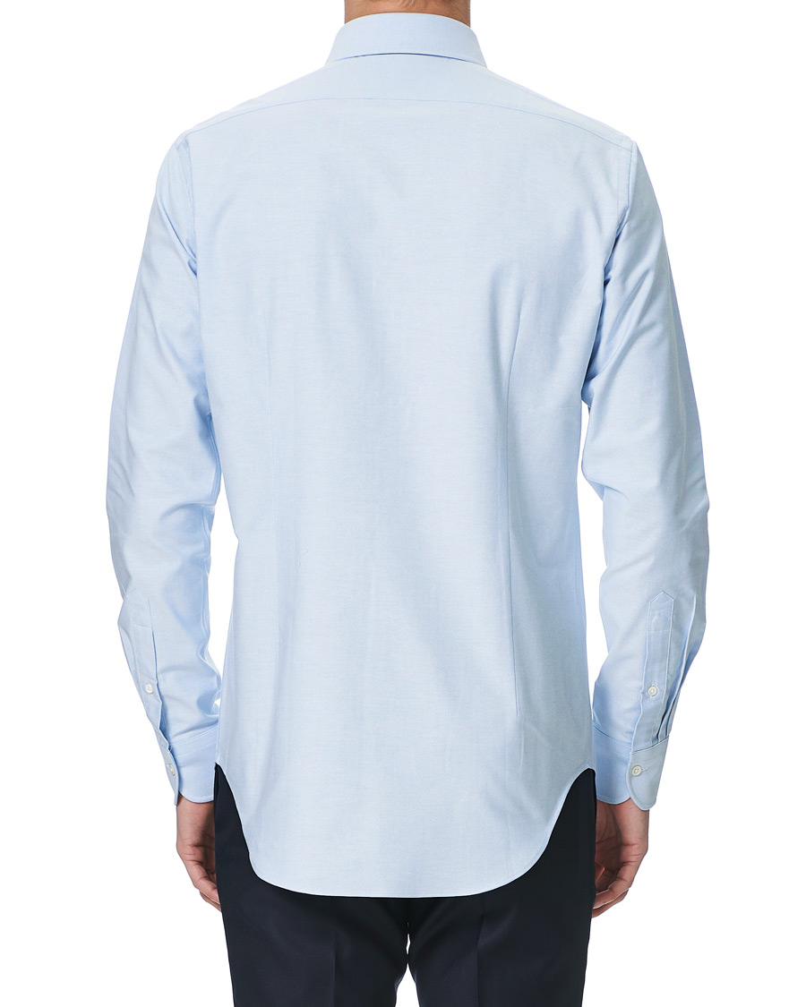 Herre | Skjorter | Kamakura Shirts | Slim Fit Oxford Tab Collar Shirt Light Blue