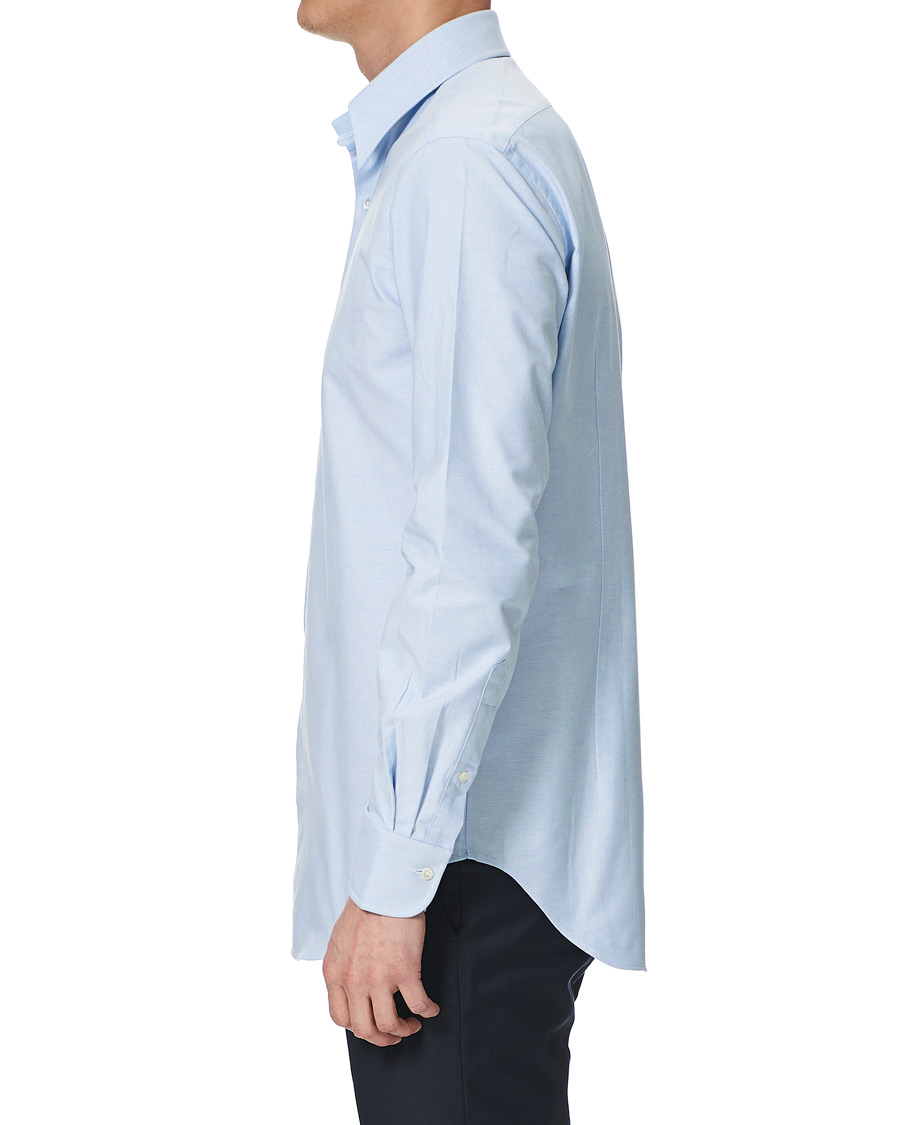 Herre | Skjorter | Kamakura Shirts | Slim Fit Oxford Tab Collar Shirt Light Blue