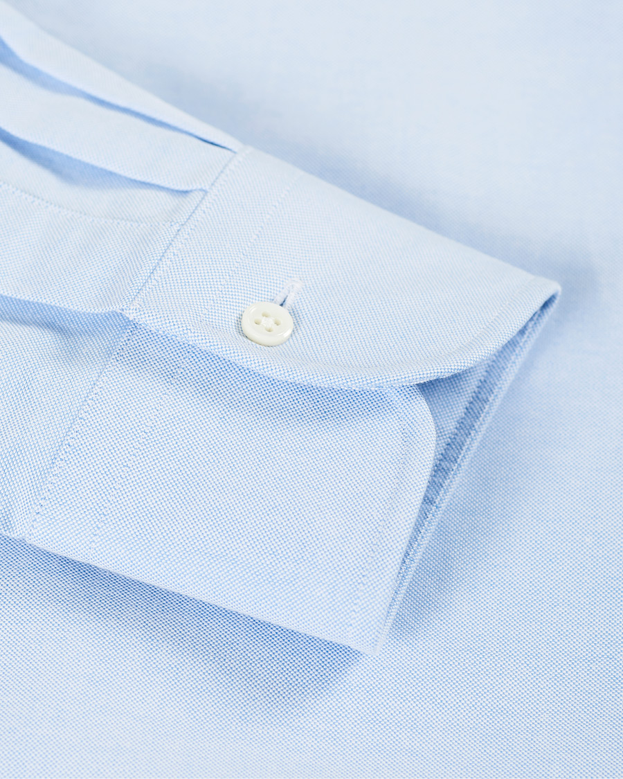 Herre | Skjorter | Kamakura Shirts | Slim Fit Oxford Tab Collar Shirt Light Blue