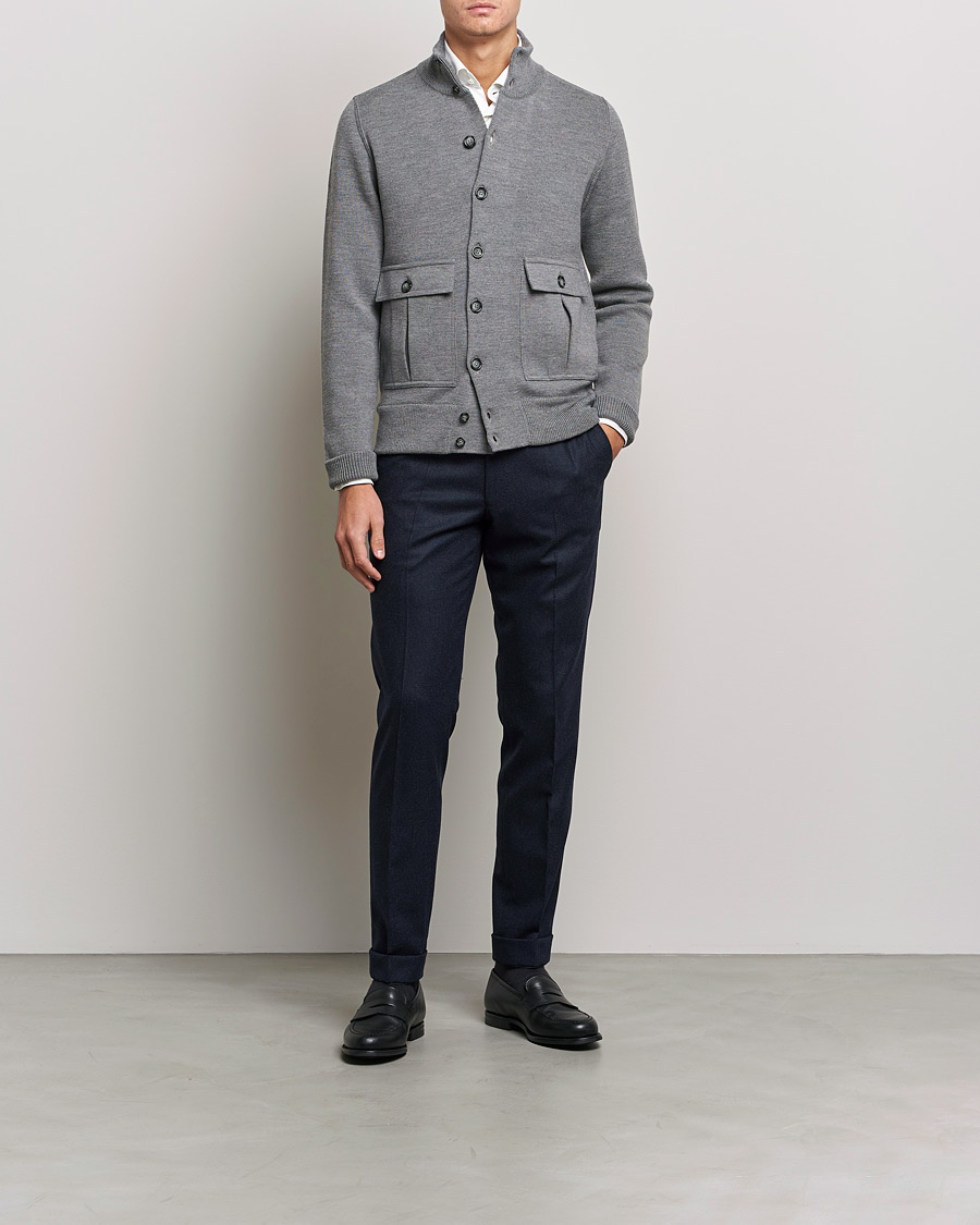 Herre | Jakker | Valstar | Valstarino Merino Wool Jacket Grey Melange