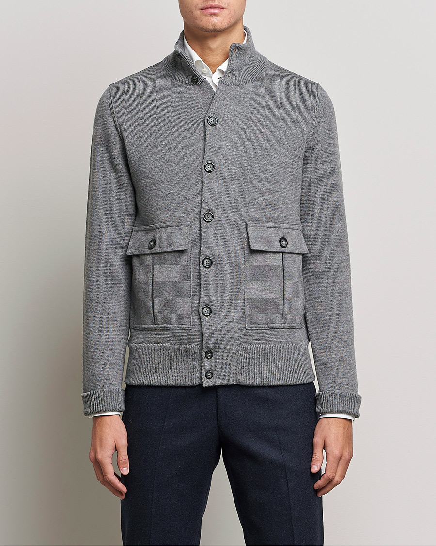 Herre | Italian Department | Valstar | Valstarino Merino Wool Jacket Grey Melange