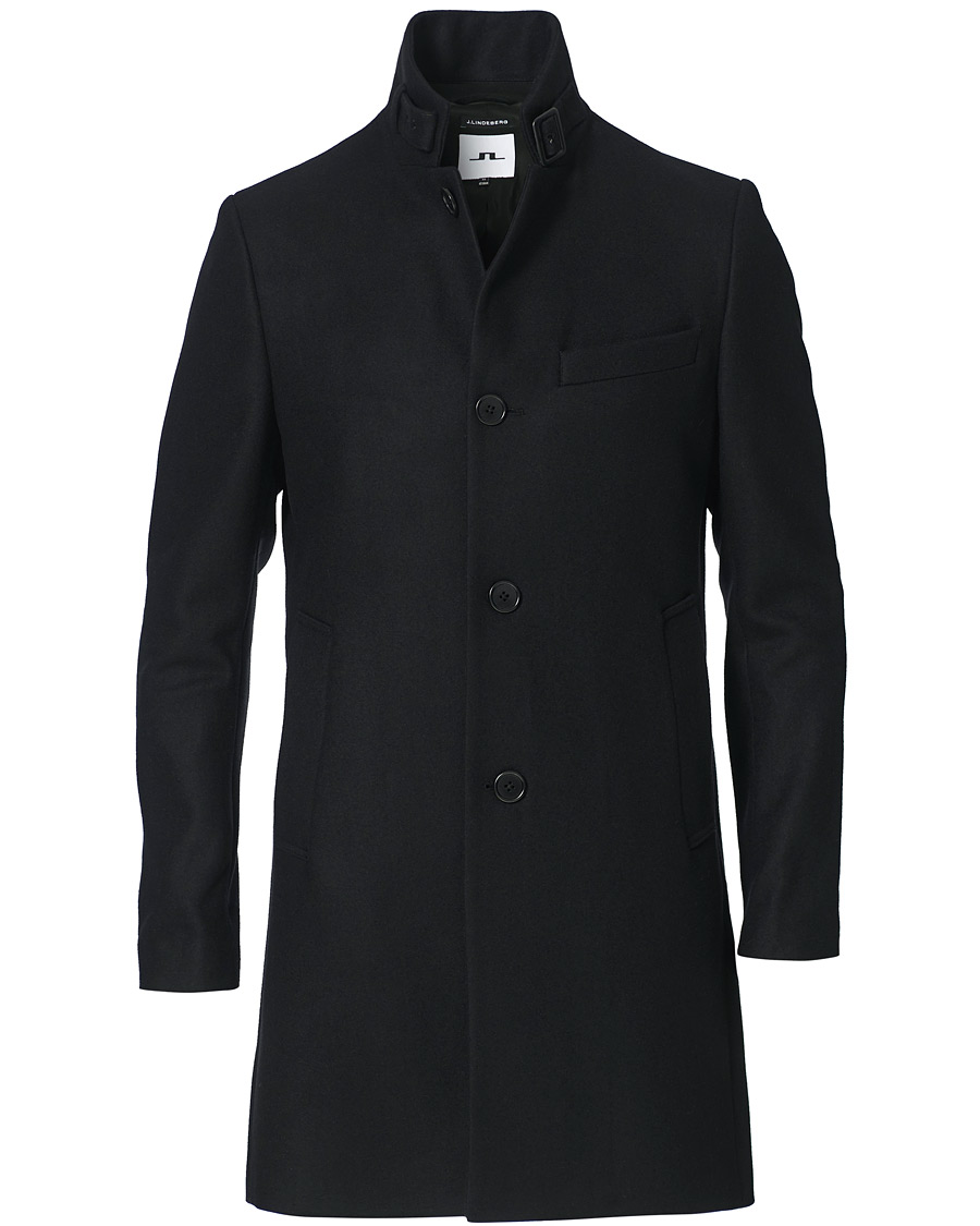 Herre | Jakker | J.Lindeberg | Holger Compact Melton Coat Black