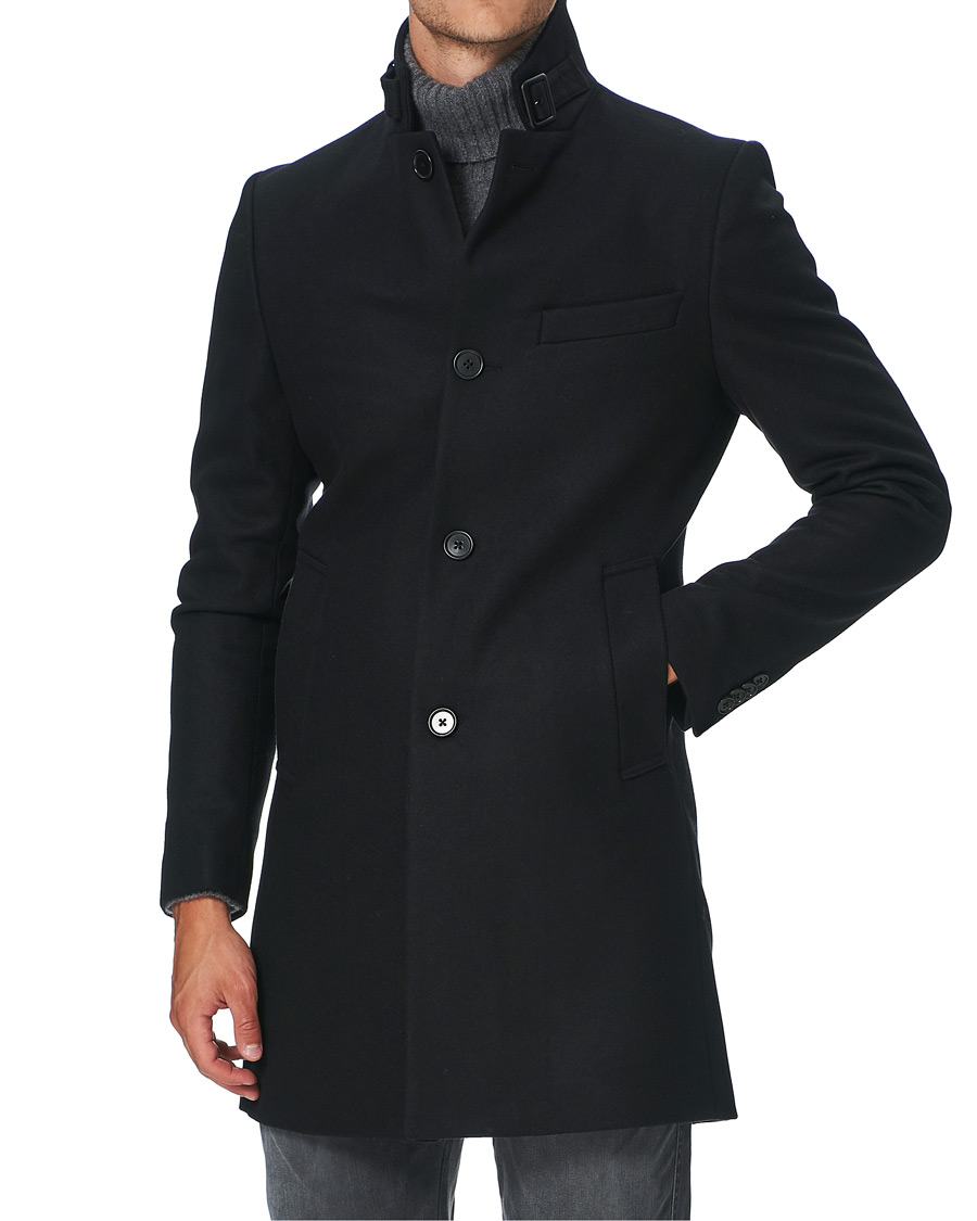 Herre | Jakker | J.Lindeberg | Holger Compact Melton Coat Black