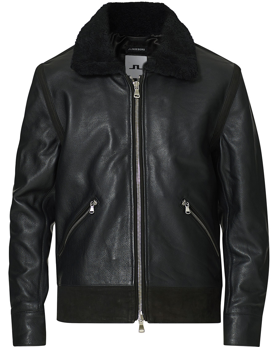 Herre | Jakker | J.Lindeberg | Sterling Shearling Jacket Black