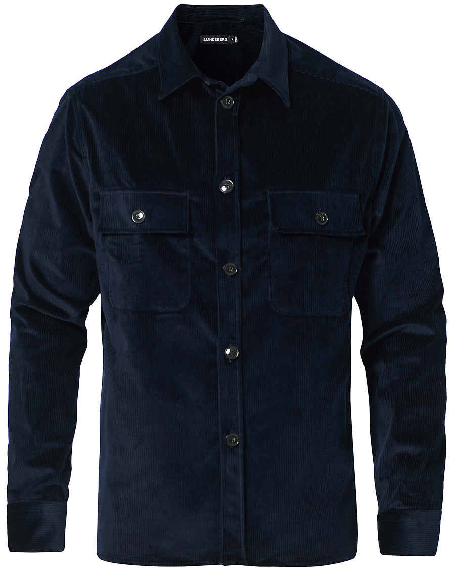 Herre | Skjorter | J.Lindeberg | Regular Fit Corduroy Shirt Jacket Navy