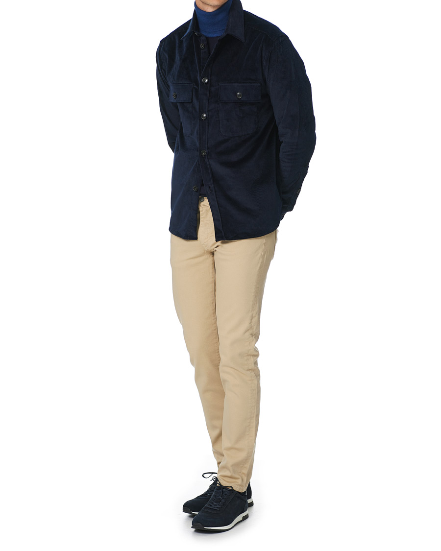 Herre | Skjorter | J.Lindeberg | Regular Fit Corduroy Shirt Jacket Navy