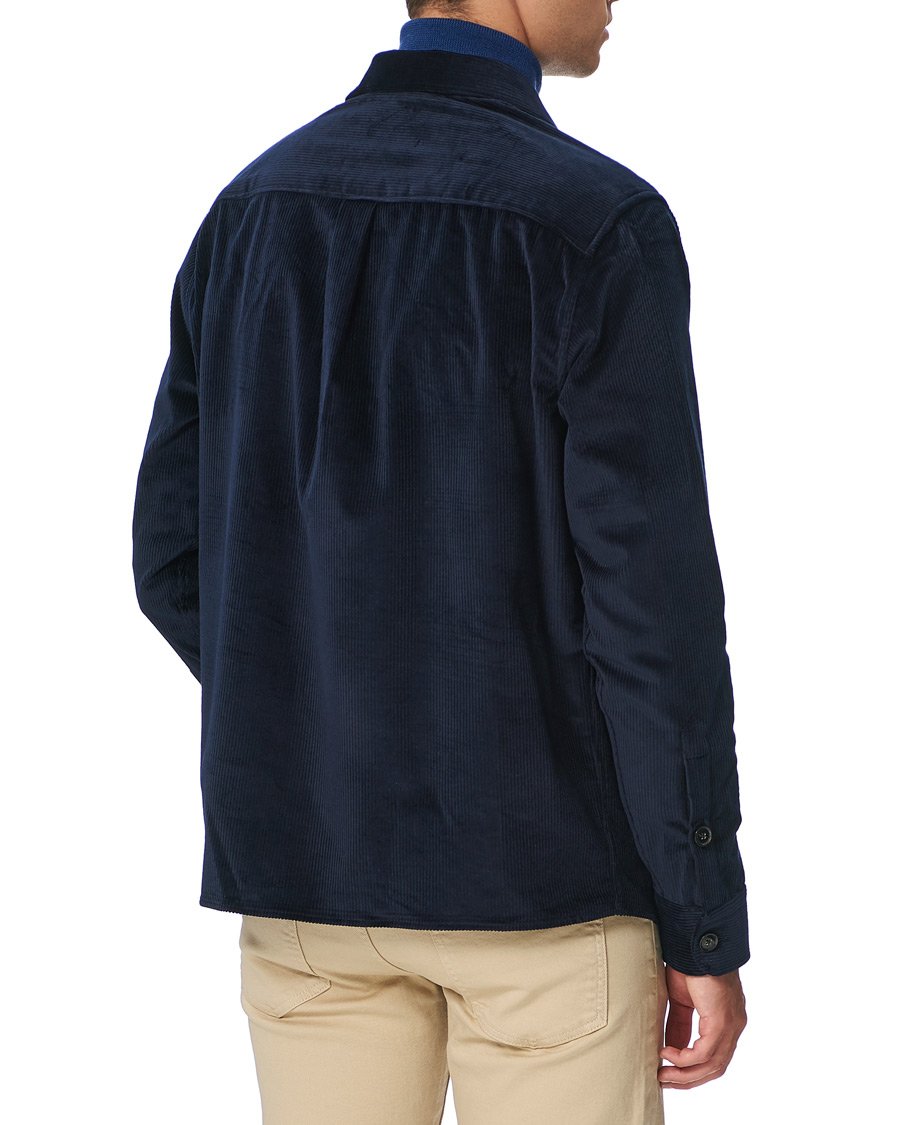 Herre | Skjorter | J.Lindeberg | Regular Fit Corduroy Shirt Jacket Navy