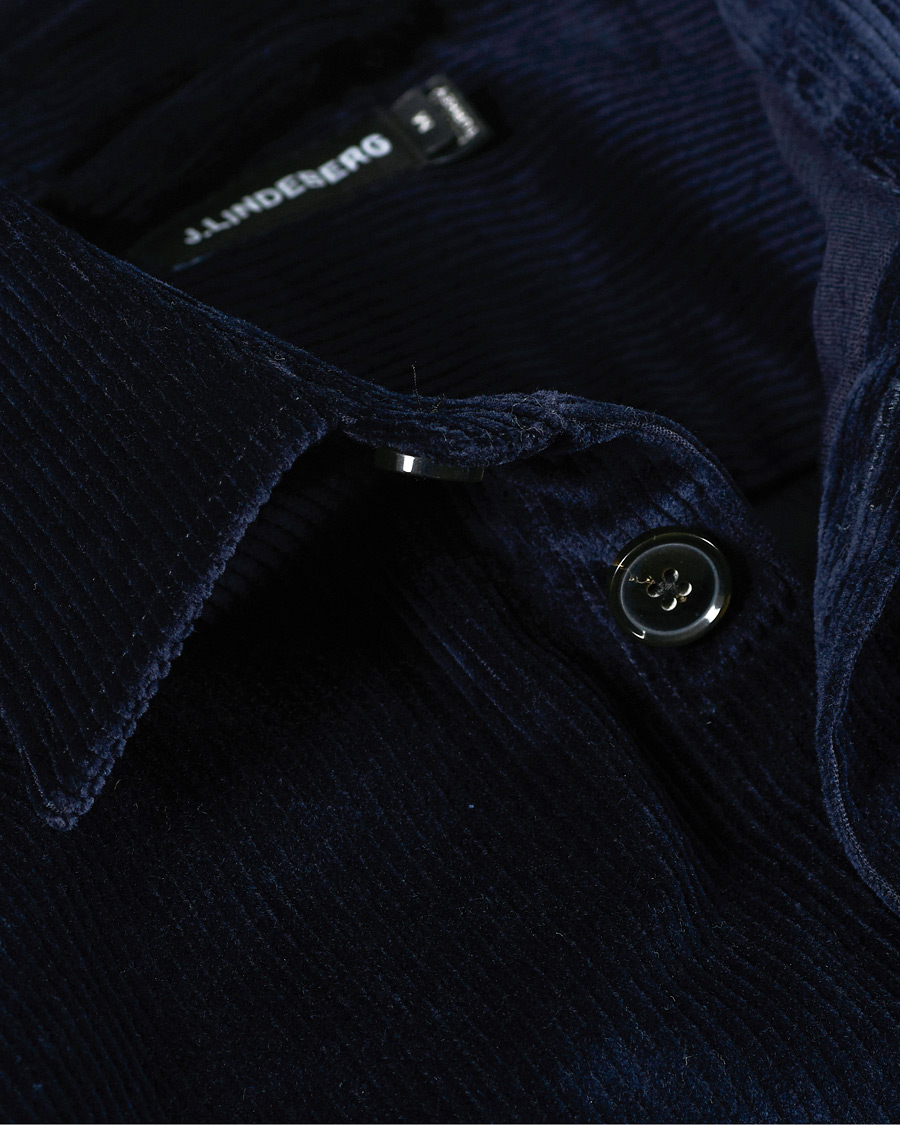 Herre | Skjorter | J.Lindeberg | Regular Fit Corduroy Shirt Jacket Navy