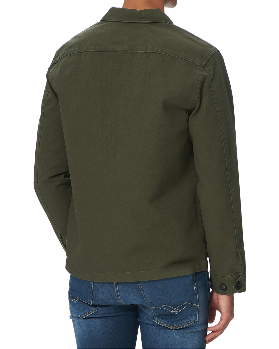 Herre | Skjorter | J.Lindeberg | Twill Work Overshirt Seaweed Green