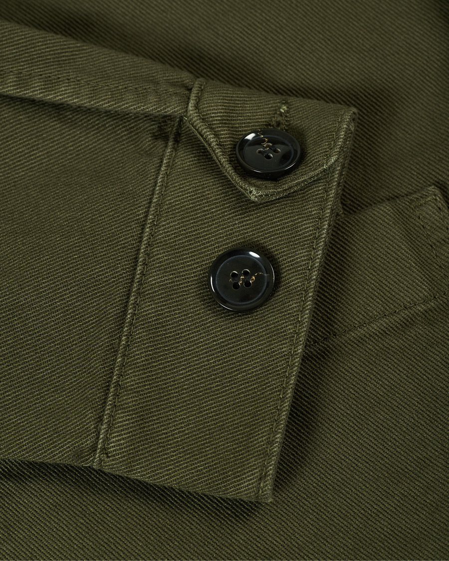 Herre | Skjorter | J.Lindeberg | Twill Work Overshirt Seaweed Green