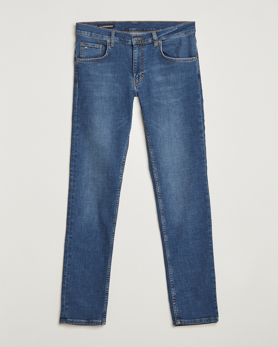 Herre | Blå jeans | J.Lindeberg | Jay Active Super Stretch Jeans Mid Blue