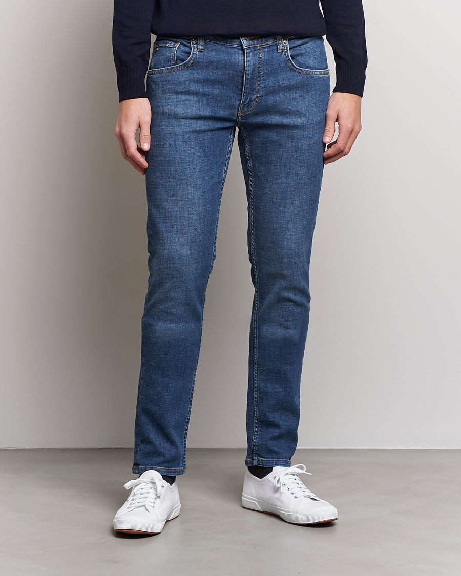 Herre | Jeans | J.Lindeberg | Jay Active Super Stretch Jeans Mid Blue