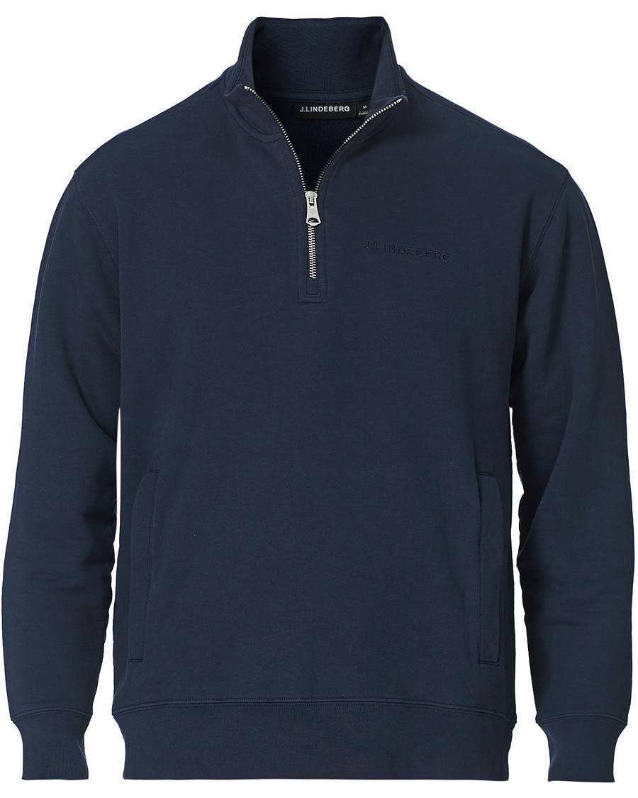 Herre | Trøjer | J.Lindeberg | Chip Half Zip Sweater Navy