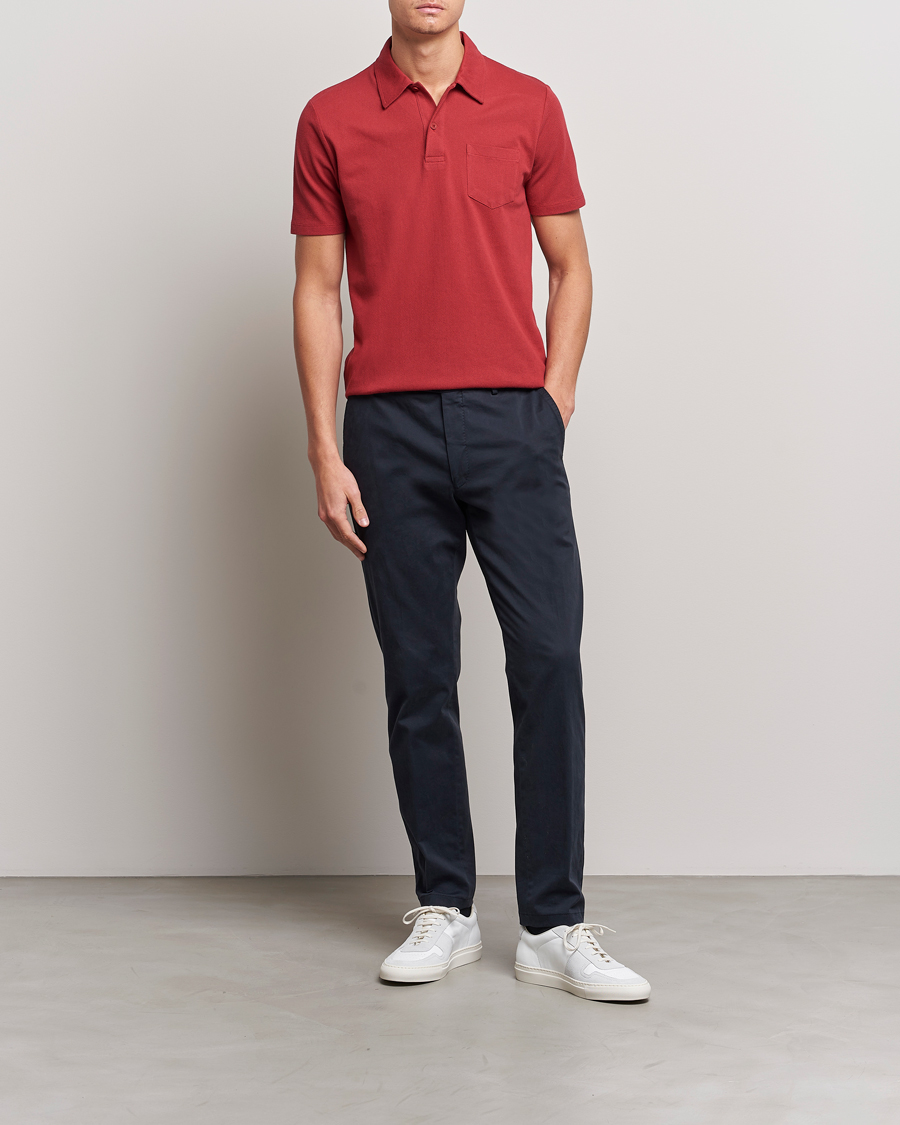 Herre | Polotrøjer | Sunspel | Riviera Polo Shirt Wine