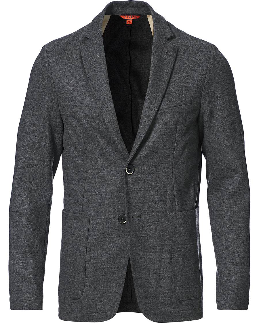 Herre | Blazere & jakker | Barena | Borgo Unconstructed Flannel Blazer Grey Melange