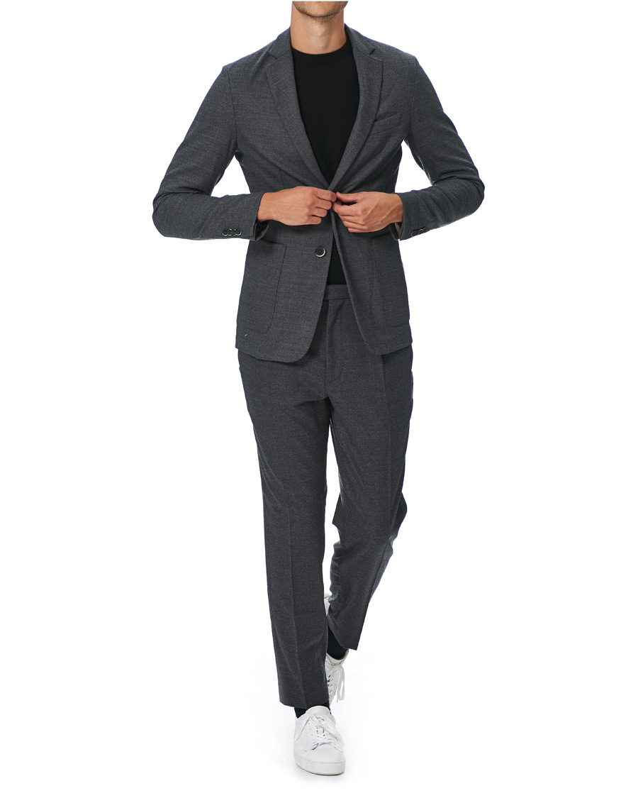 Herre | Blazere & jakker | Barena | Borgo Unconstructed Flannel Blazer Grey Melange