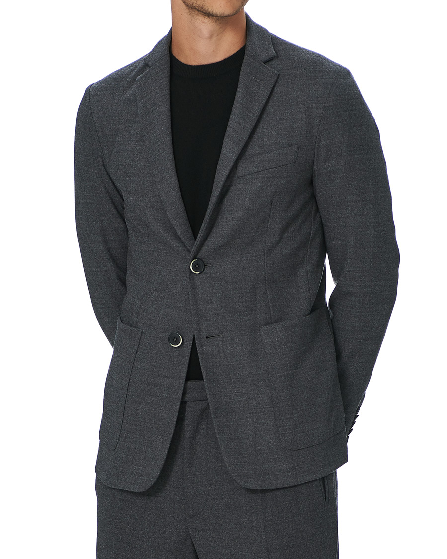 Herre | Blazere & jakker | Barena | Borgo Unconstructed Flannel Blazer Grey Melange
