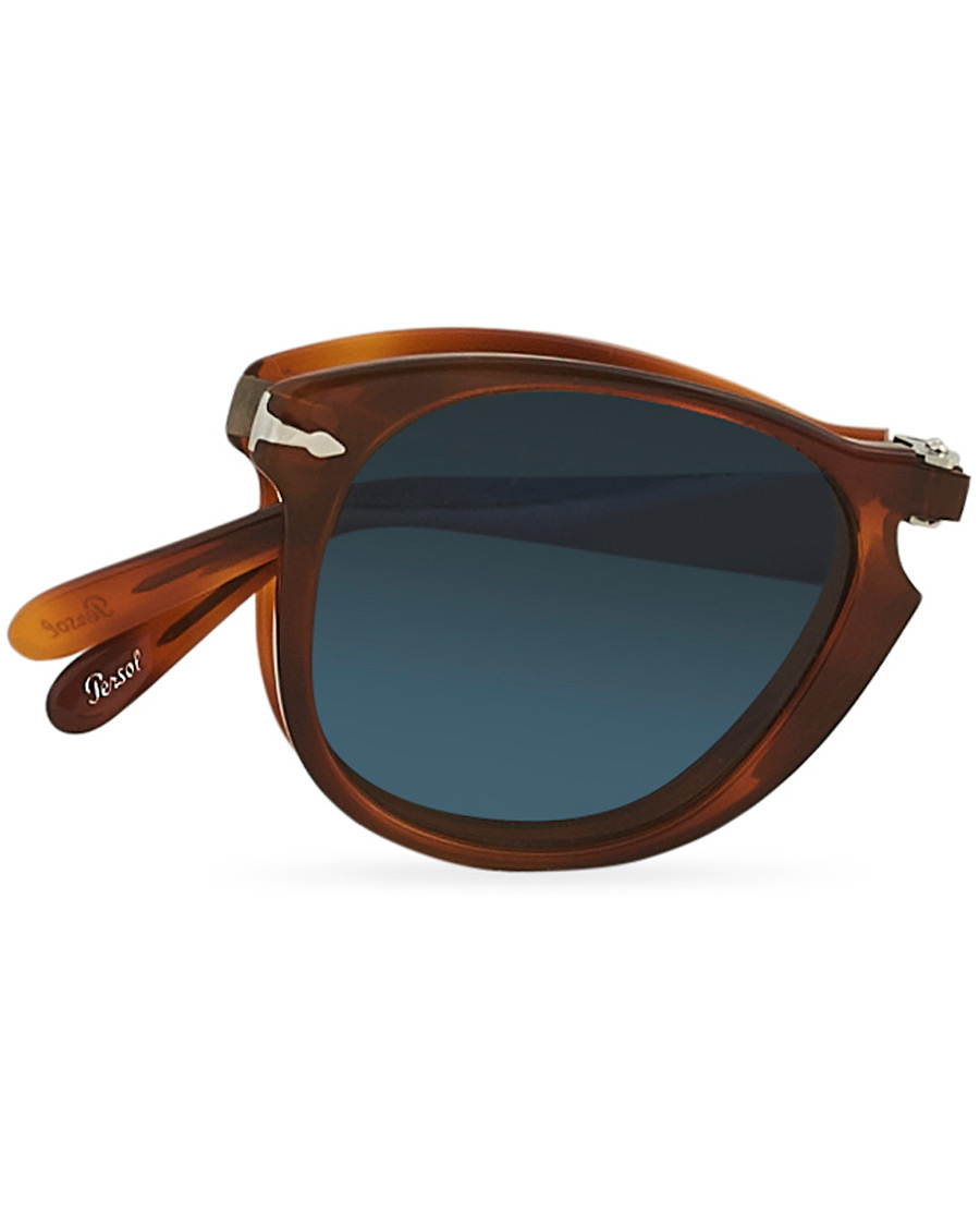 Herre | Persol 0OPO0714 Steve McQueen Sunglasses Light Havana/Blue | Persol | 0OPO0714 Steve McQueen Sunglasses Light Havana/Blue