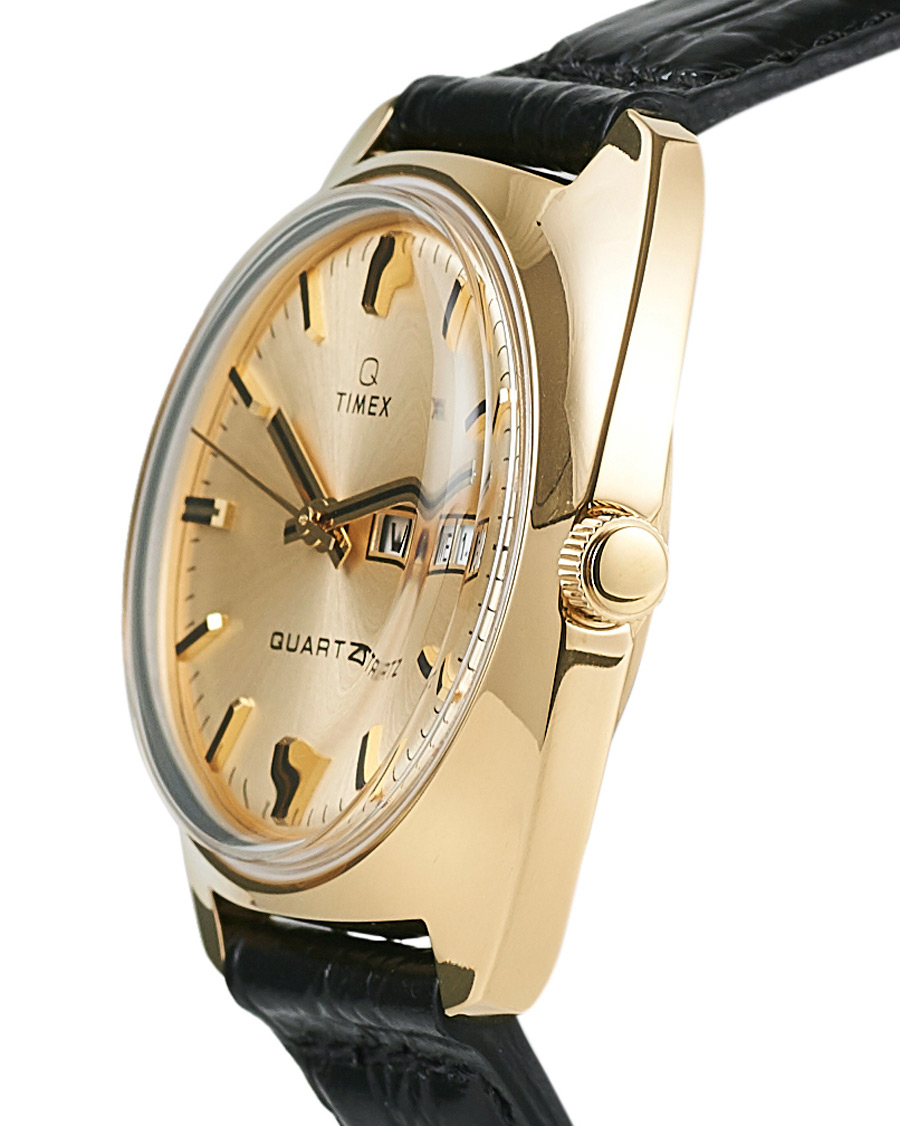 Herre | Timex Q Reissue 1975 Day Date 38mm Gold Tone | Timex | Q Reissue 1975 Day Date 38mm Gold Tone