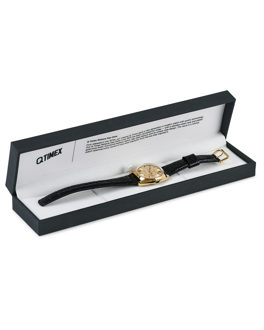 Herre | Timex Q Reissue 1975 Day Date 38mm Gold Tone | Timex | Q Reissue 1975 Day Date 38mm Gold Tone