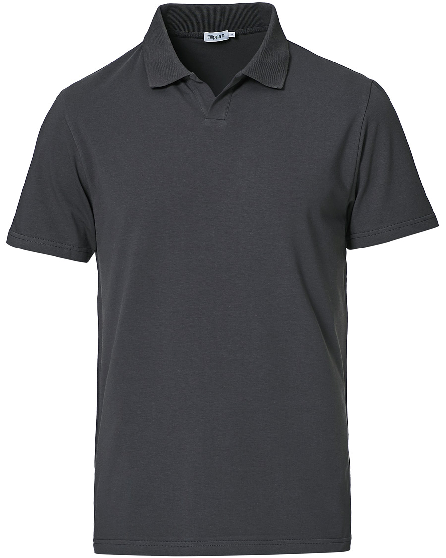 Herre | Polotrøjer | Filippa K | Soft Lycra Polo T-Shirt Metal