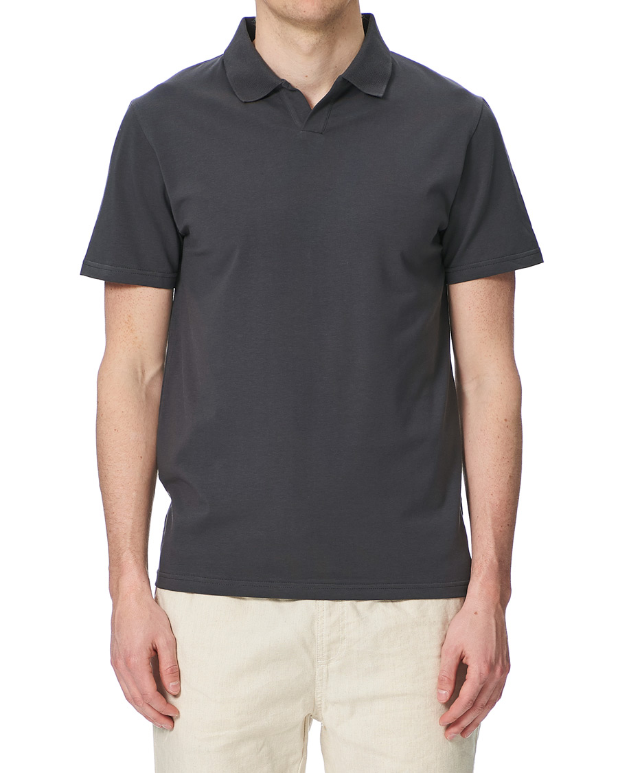 Herre | Polotrøjer | Filippa K | Soft Lycra Polo T-Shirt Metal