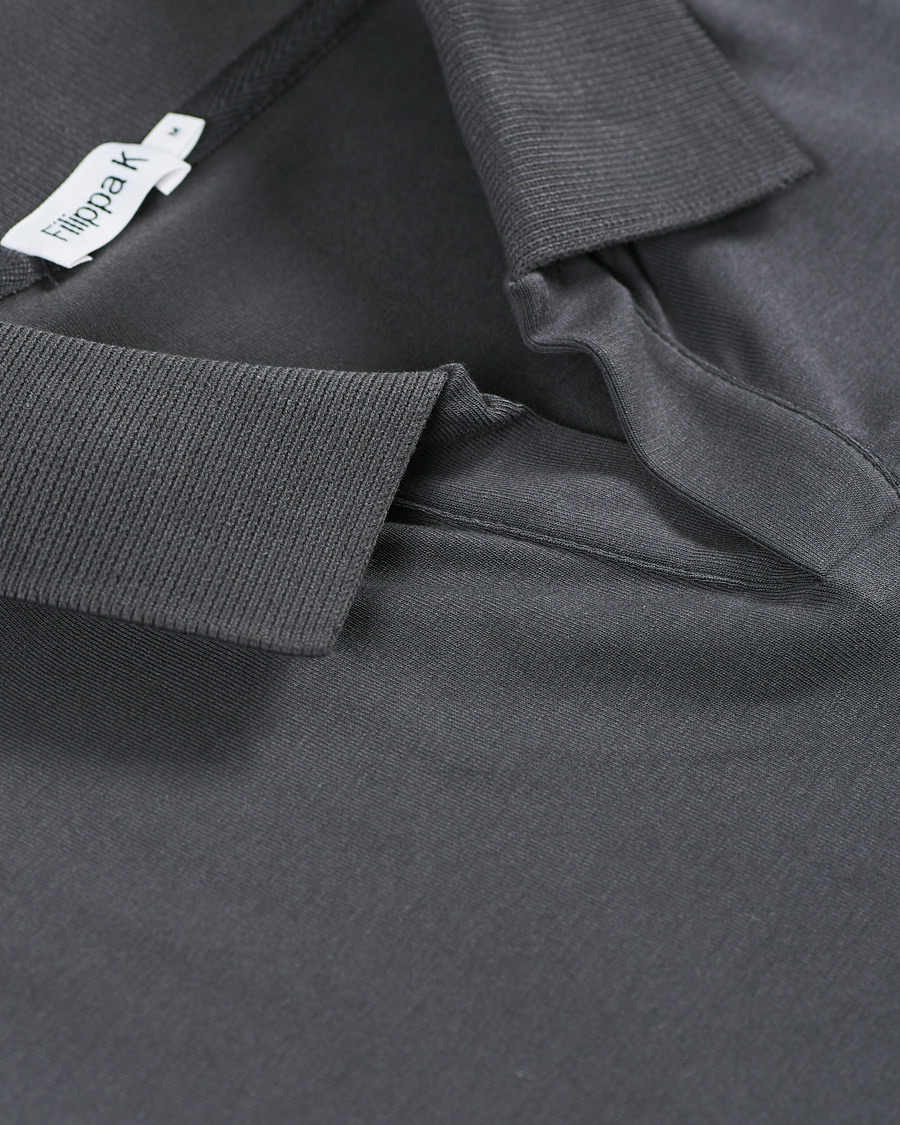 Herre | Polotrøjer | Filippa K | Soft Lycra Polo T-Shirt Metal