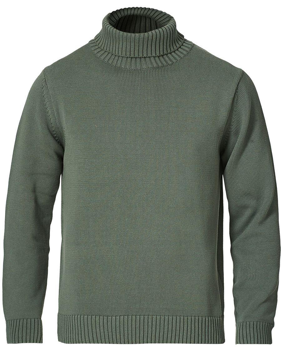 Herre | Trøjer | Stenströms | Heavy Cotton Rollneck Dusty Olive