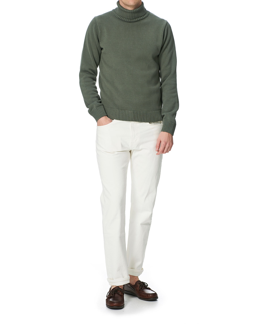 Herre | Trøjer | Stenströms | Heavy Cotton Rollneck Dusty Olive