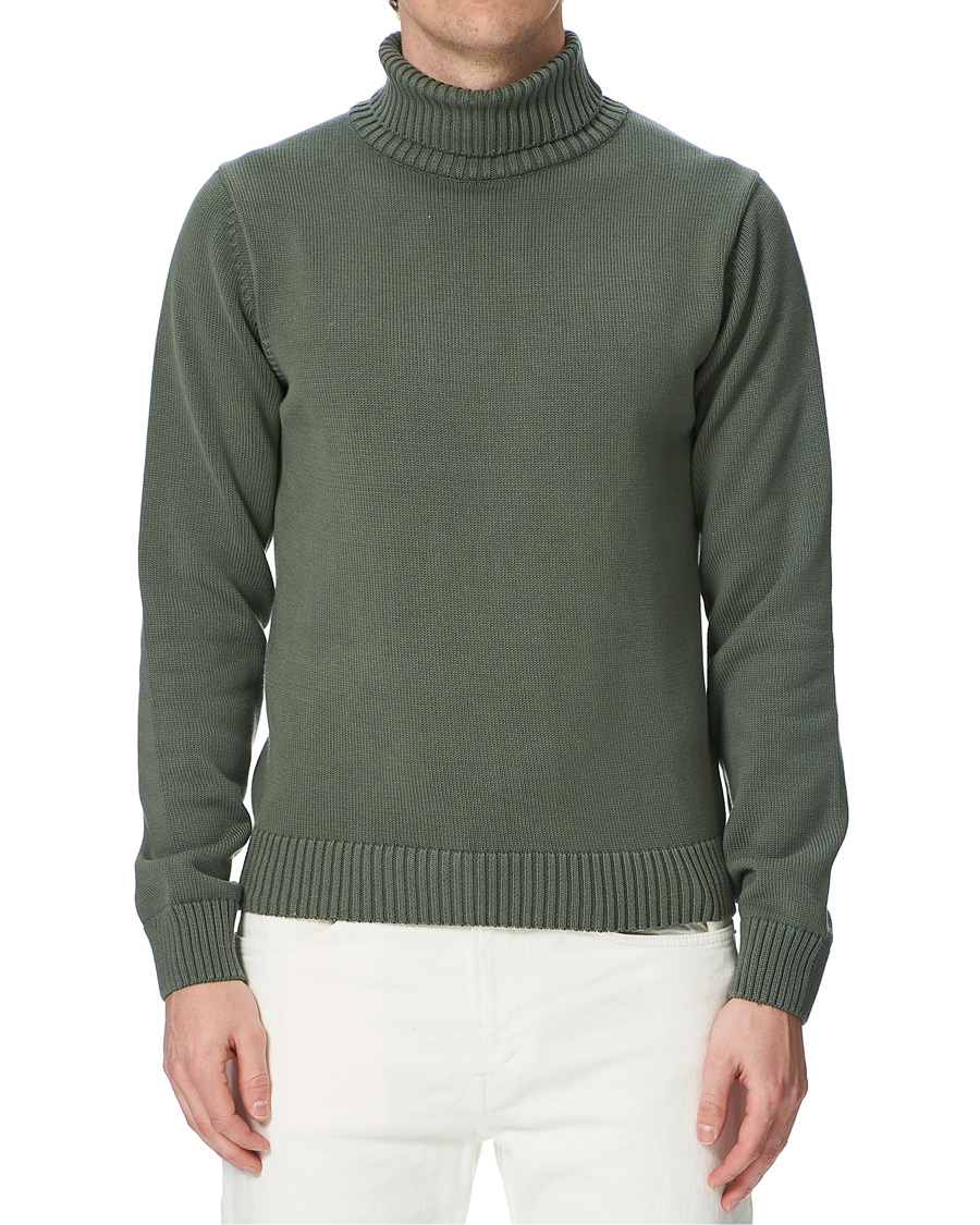 Herre | Trøjer | Stenströms | Heavy Cotton Rollneck Dusty Olive