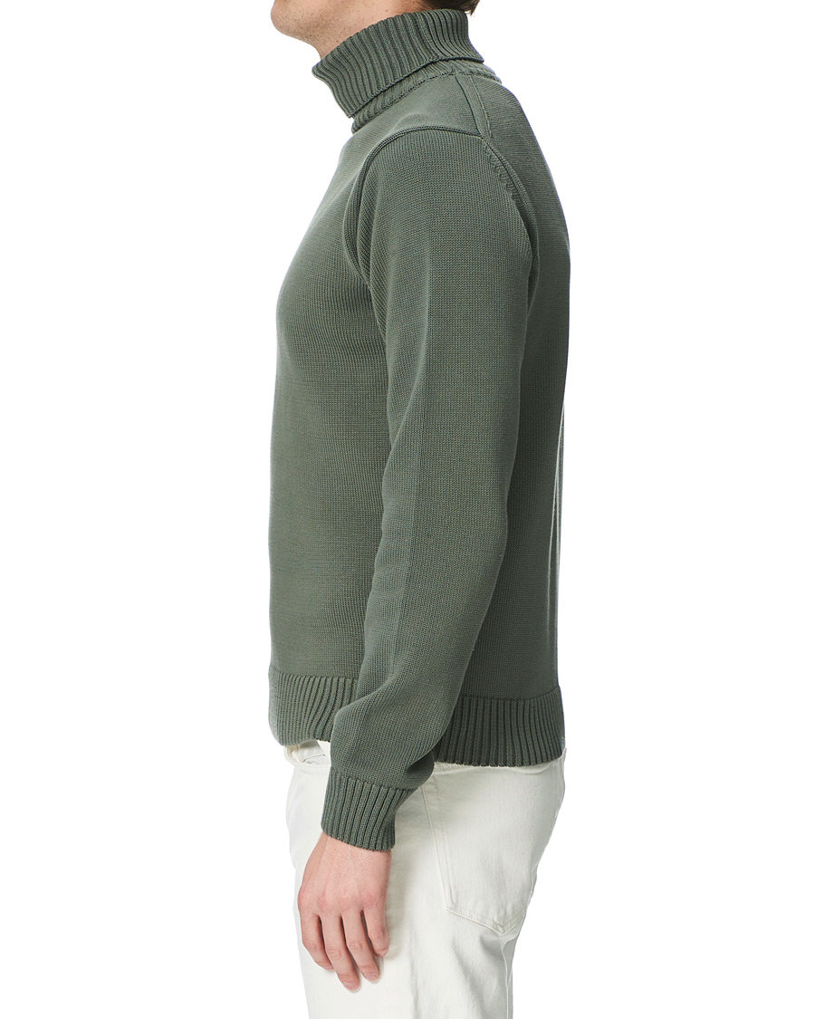 Herre | Trøjer | Stenströms | Heavy Cotton Rollneck Dusty Olive