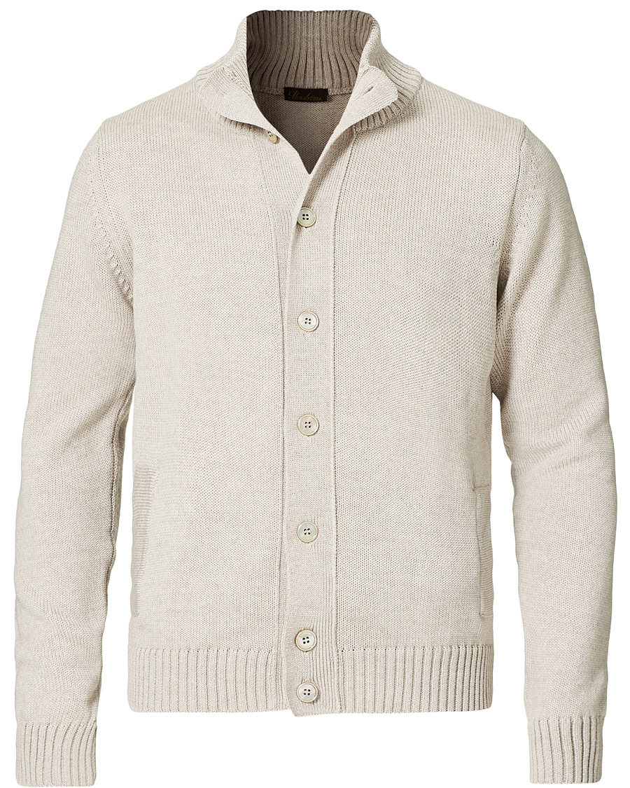 Herre | Trøjer | Stenströms | Heavy Merino Wool Cardigan Beige