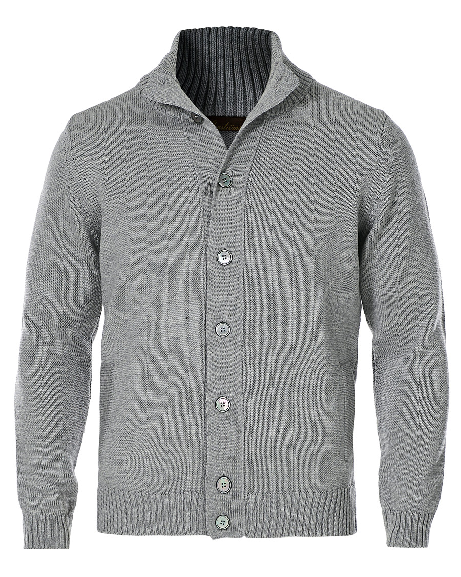 Herre | Trøjer | Stenströms | Heavy Merino Wool Cardigan Grey