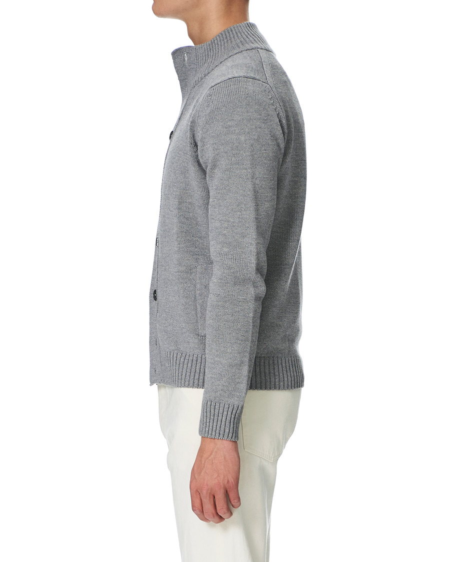 Herre | Trøjer | Stenströms | Heavy Merino Wool Cardigan Grey