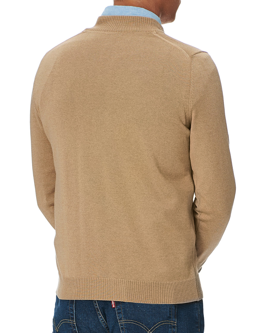 Herre | Trøjer | Stenströms | Merino Half Zip Light Beige