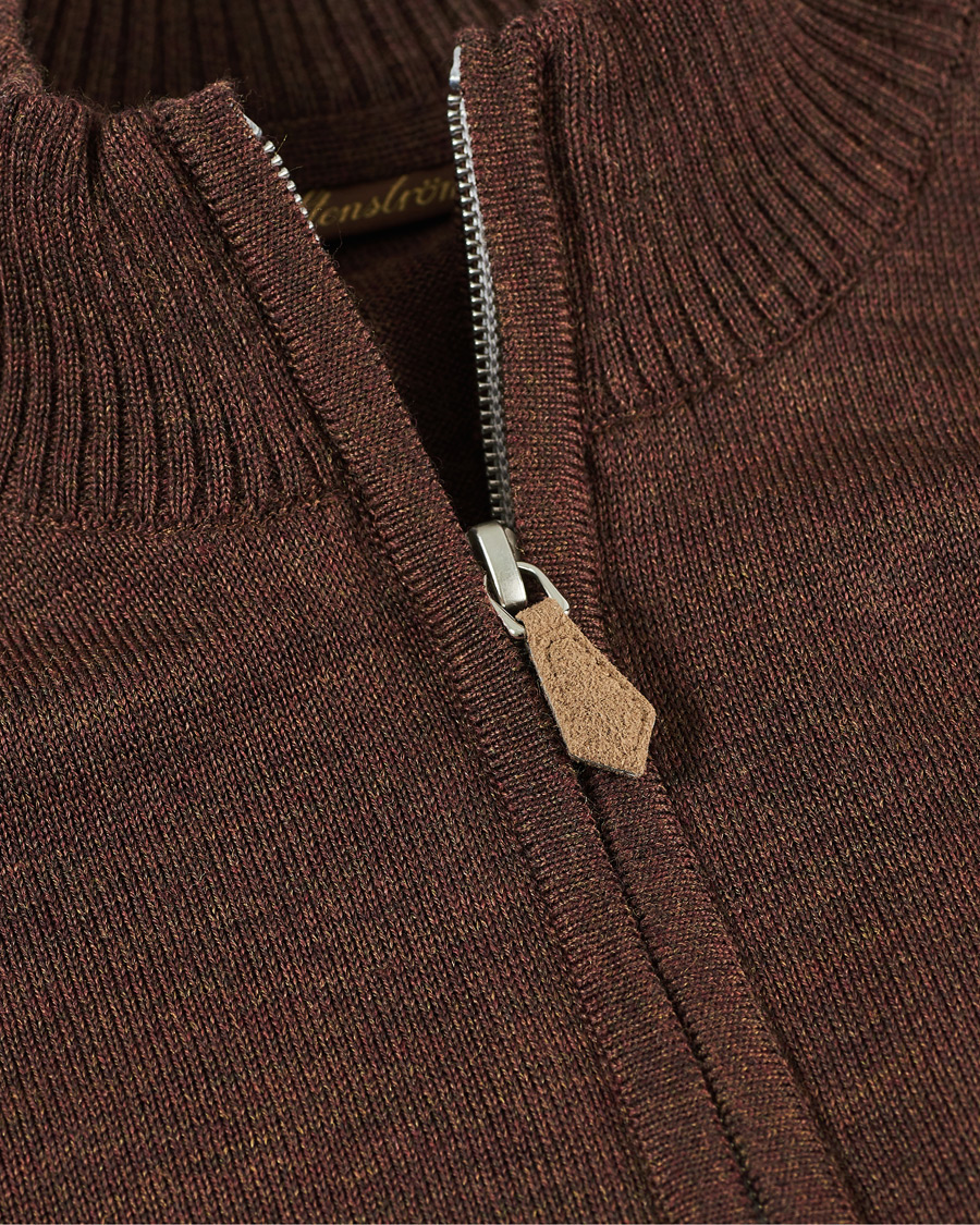 Herre | Trøjer | Stenströms | Merino Half Zip Brown