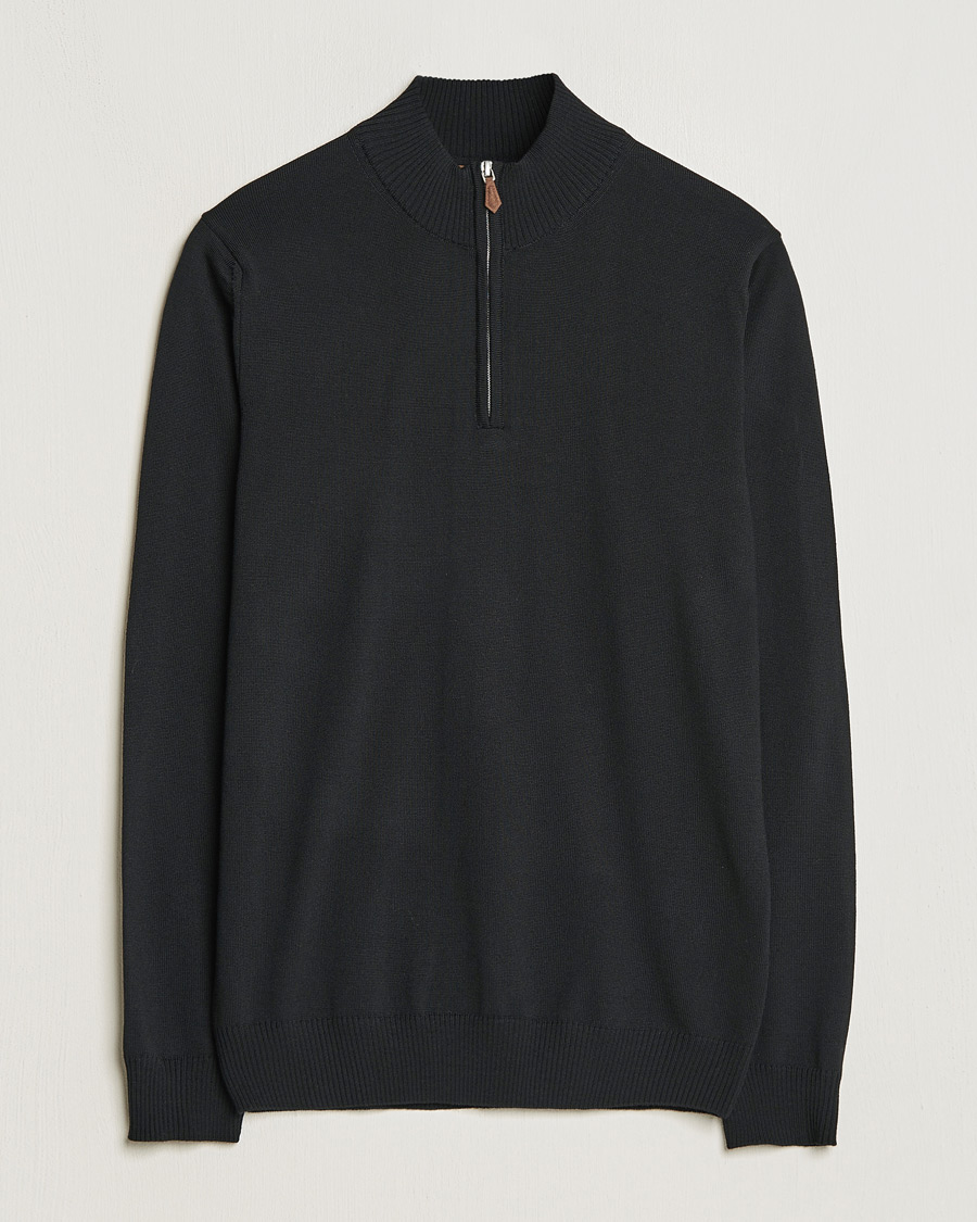 Herre | Trøjer | Stenströms | Merino Half-Zip Black