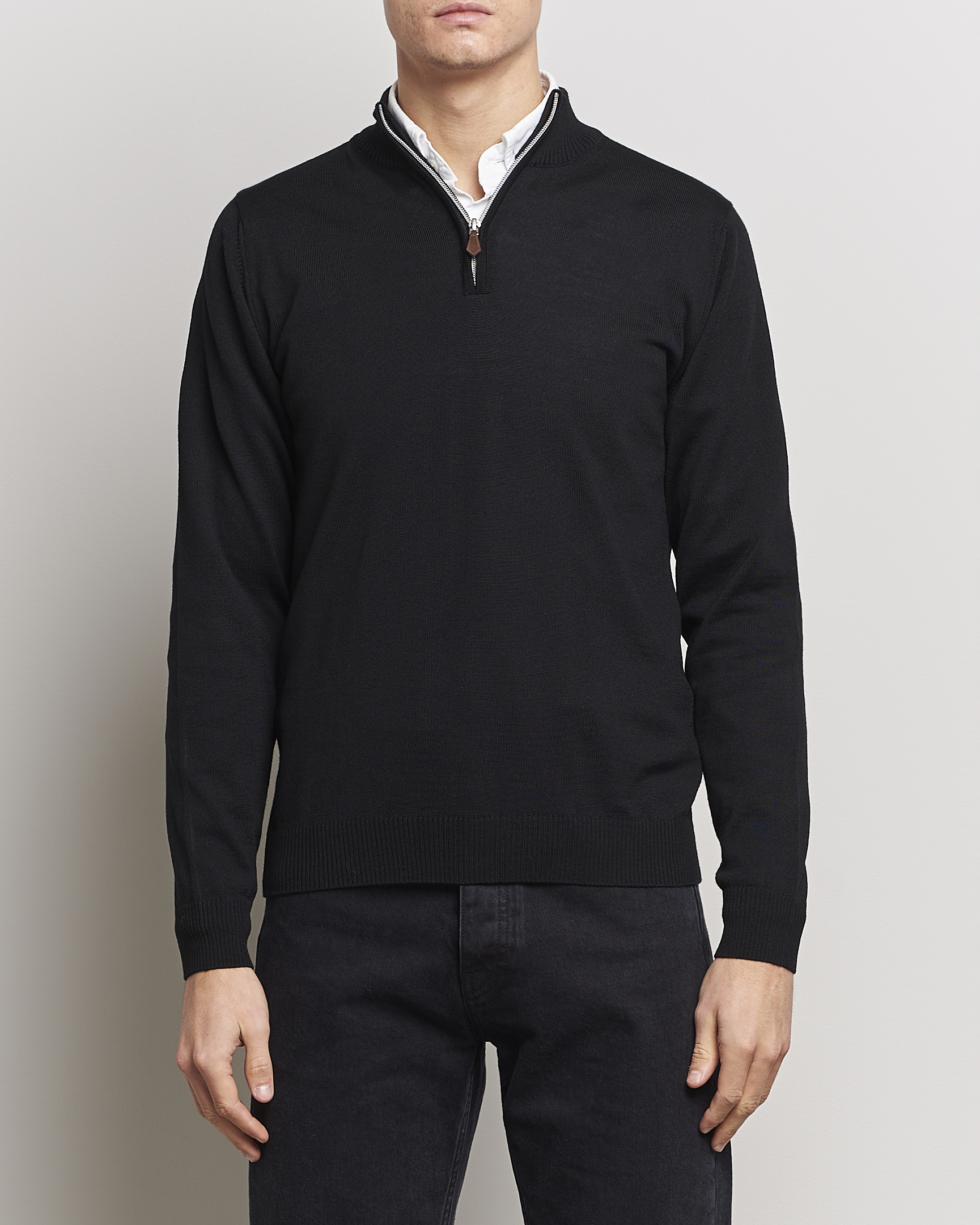 Herre |  | Stenströms | Merino Half Zip Black