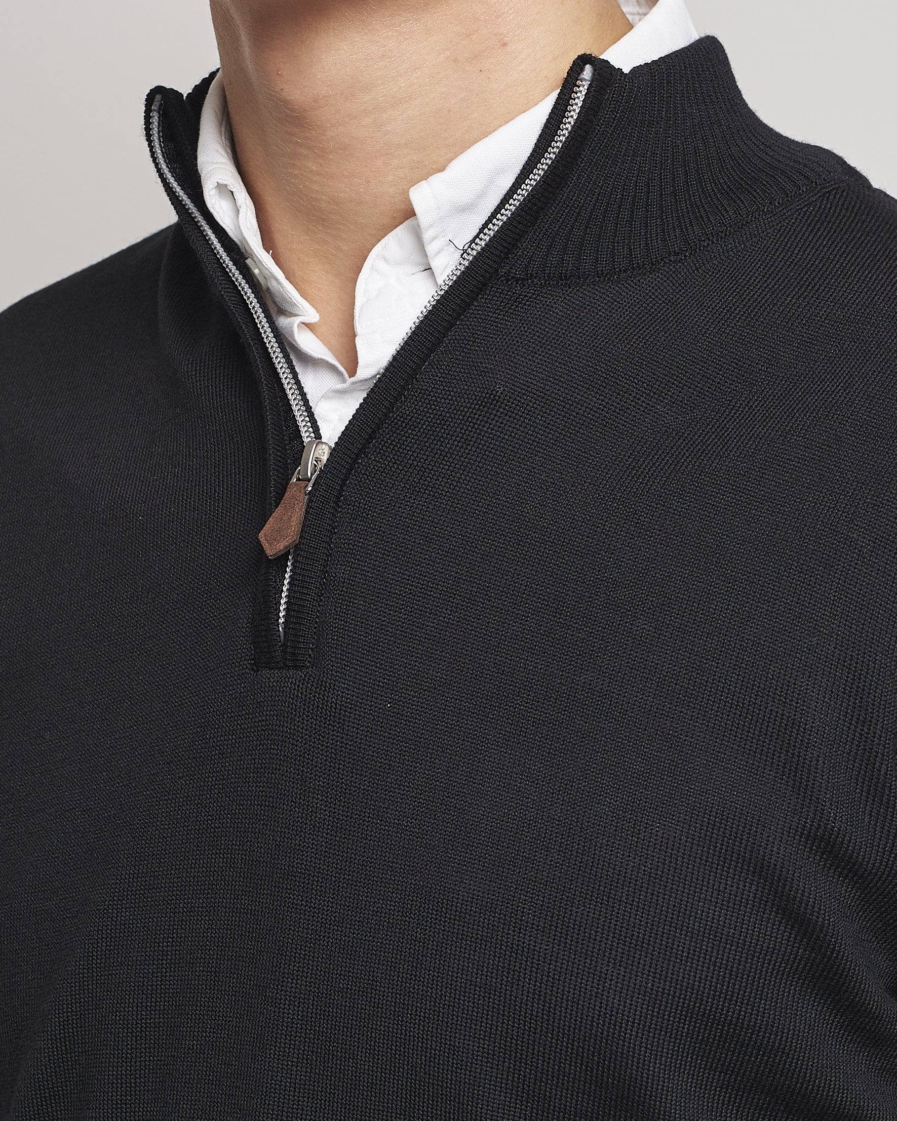 Herre | Trøjer | Stenströms | Merino Half-Zip Black