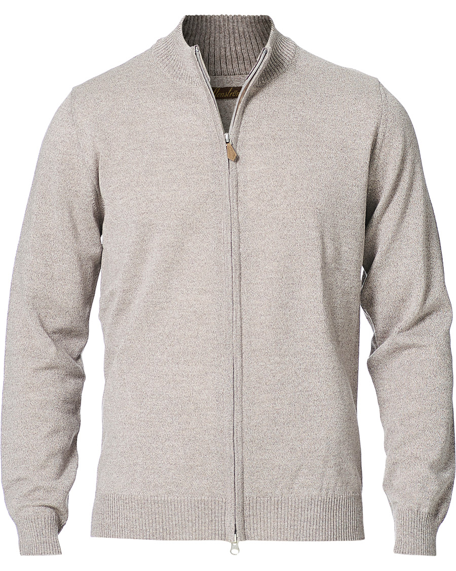 Herre | Trøjer | Stenströms | Merino Full Zip Greige