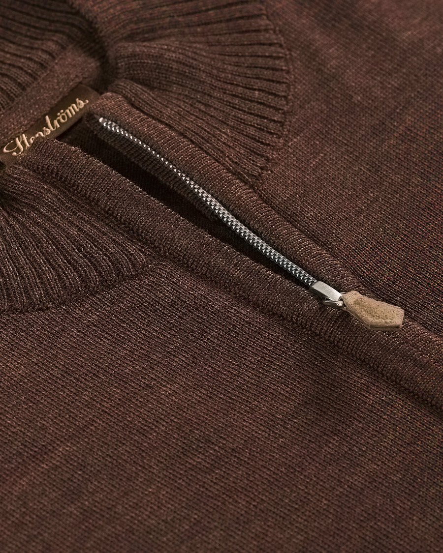 Herre | Trøjer | Stenströms | Merino Full Zip Brown