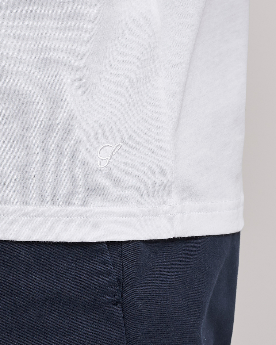 Herre | T-Shirts | Stenströms | Solid Cotton T-Shirt White