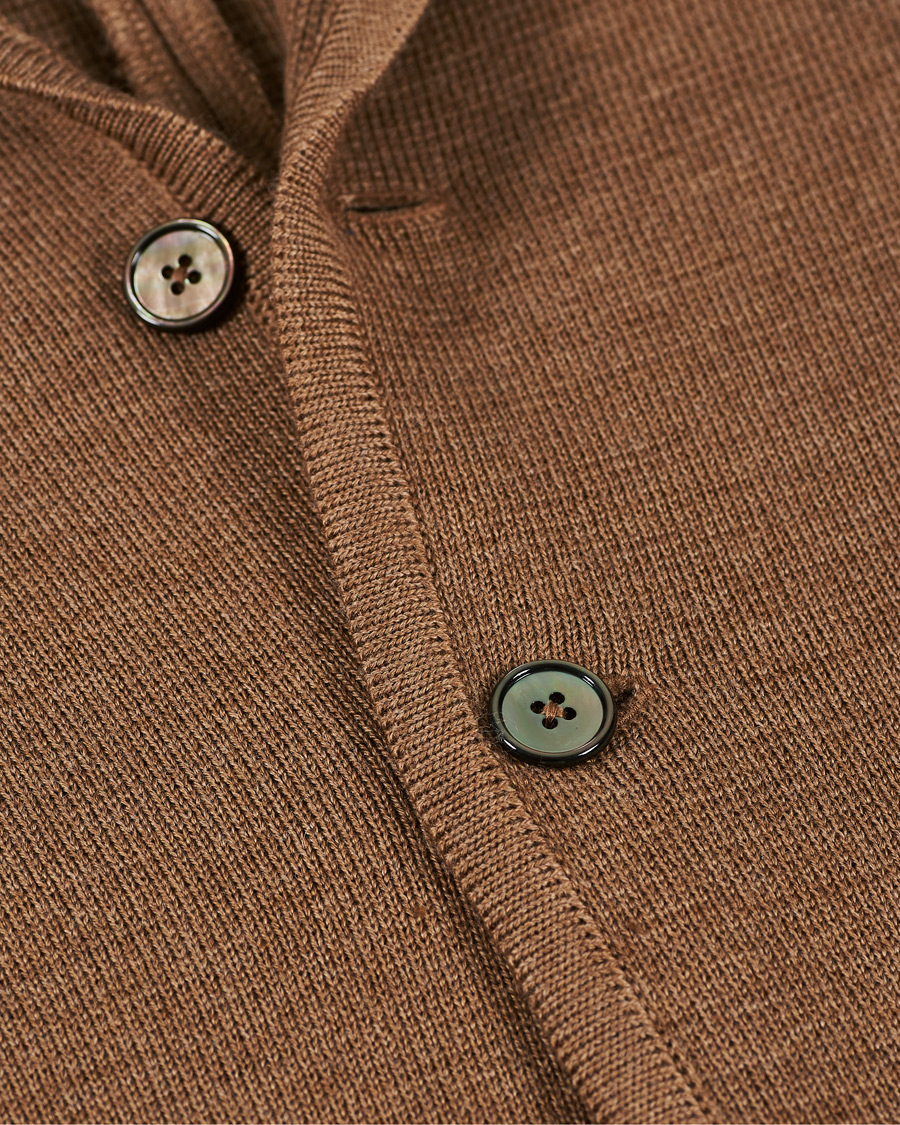 Herre | Blazere & jakker | Stenströms | Milano Knitted Merino Blazer Camel