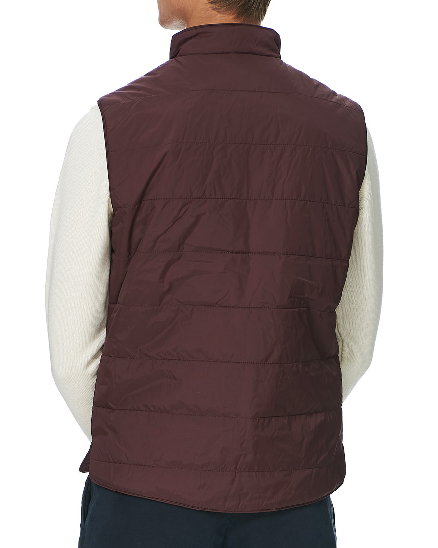 Herre | Jakker | Stenströms | Quilted Nylon Vest Burgundy