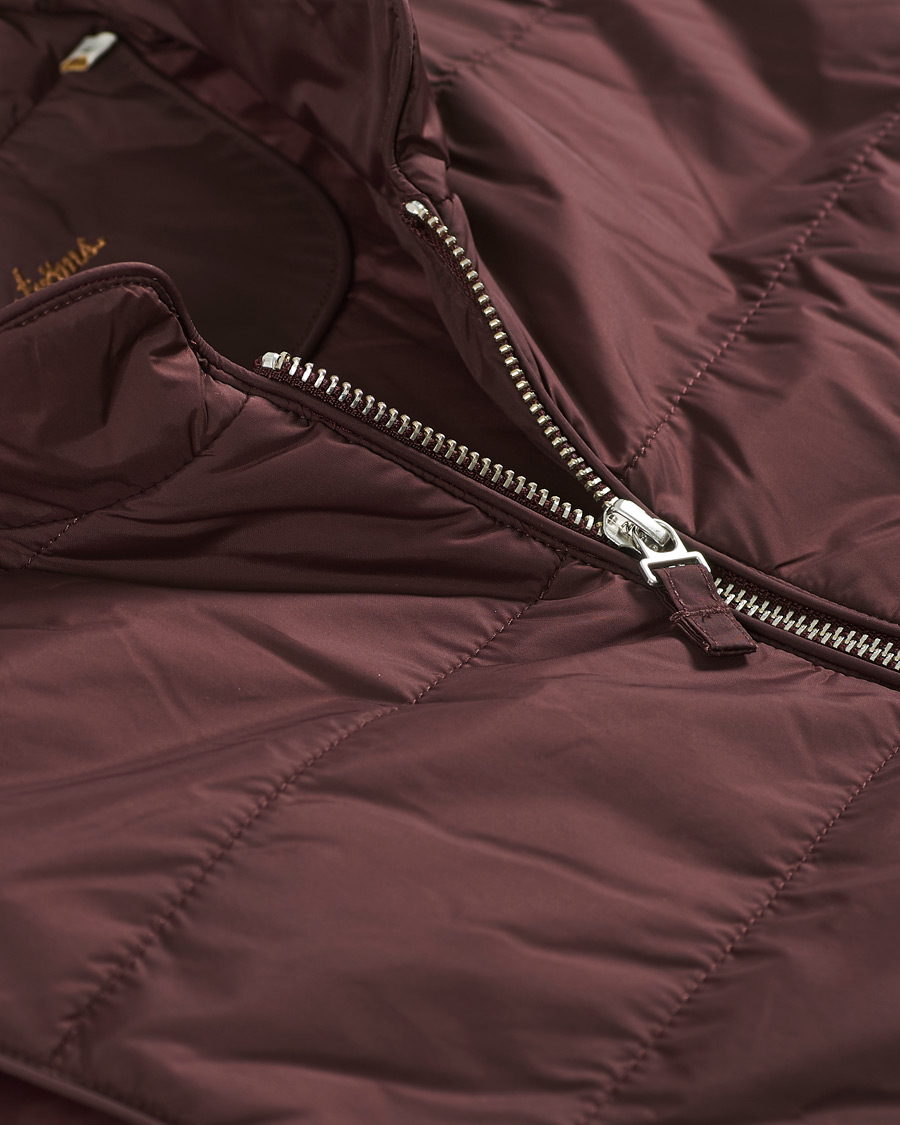 Herre | Jakker | Stenströms | Quilted Nylon Vest Burgundy