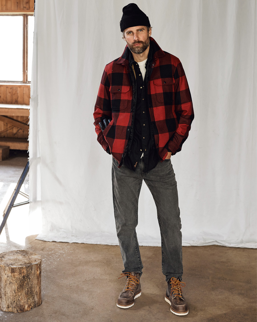 Herre | Skjorter | Stenströms | Slimline Washed Denim Shirt Black